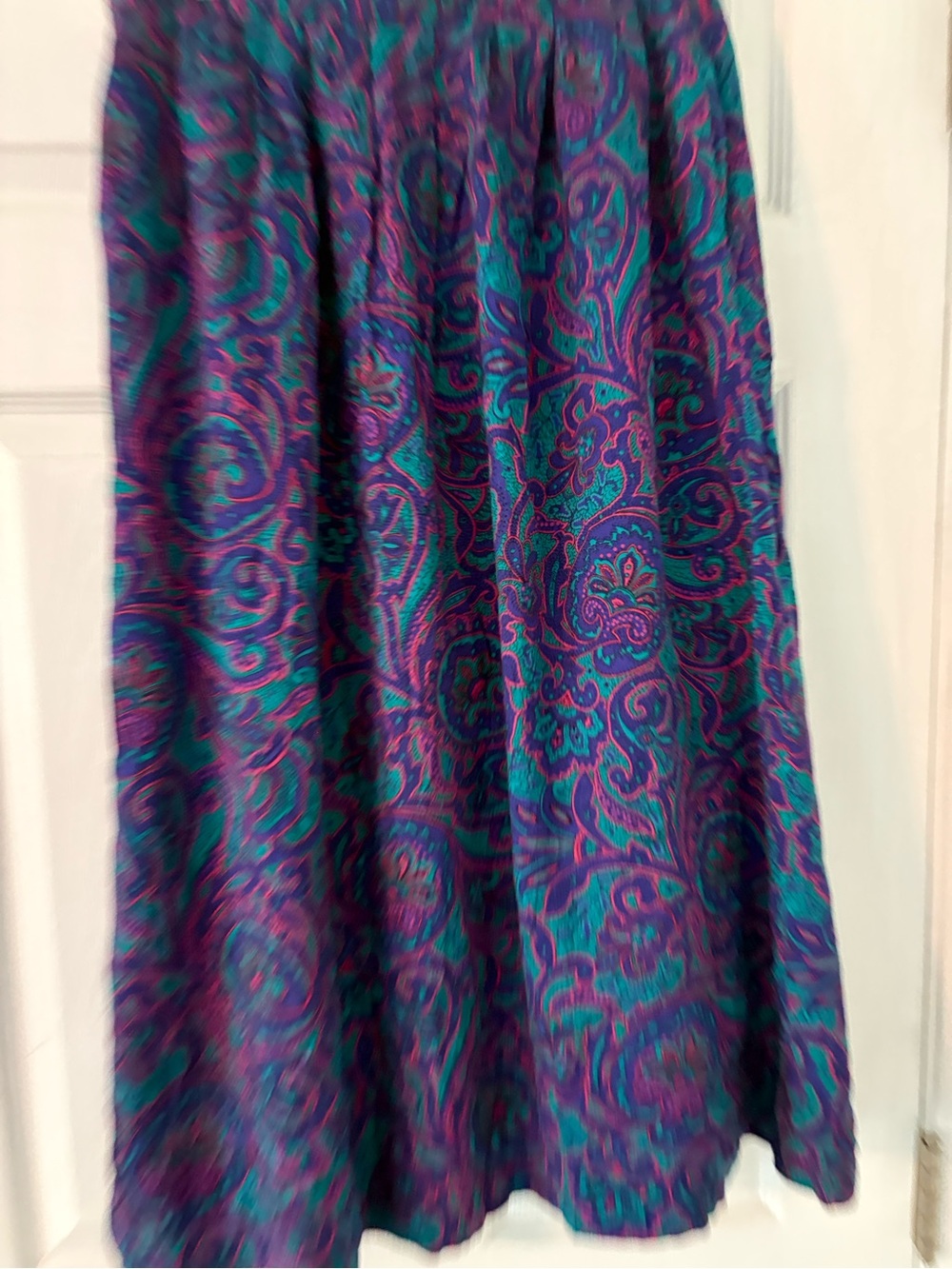 Pendleton Vintage Paisley Pleated Midi Skirt Size 10 - Picture 4 of 8